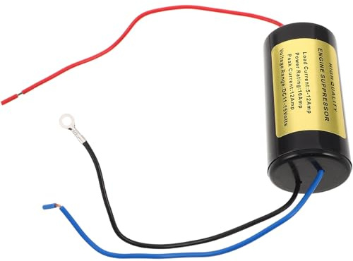 COOLHIYA Filtre Antiparasite du Réseau Électrique pour Voiture avec Isolation de Bruit D'alternateur, Intégration Transparente, Matériau Cuivre et Métal Adapté pour Système Audio