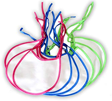 Best For Kids Babylätzchen zum Binden Latz Essen Weiches Lätzchen Frottee 5-Pack oder 10-Pack in 3 Farben (Blau, 10-Stück)