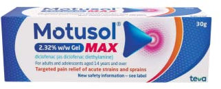 Motusol Max 2.32% w/w Gel 30g – Targeted Pain Relief of Joints & Muscles in Acute strains & sprains