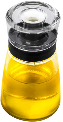 TINMIX Flacon distributeur d'huile anti-fuite pour camping en plein air, 160 ml en verre pour huile d'olive et vinaigre, bien scellé pour pique-nique, cuisine, 1 paquet