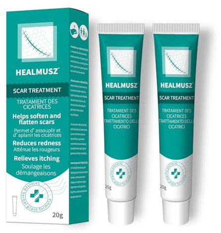 Narbensalbe, Narbengel für C-Sektion, Operationen, Verbrennungen, Keloid,Akne-Reduziert die Sichtbarkeit von Narben-Narbengel für Narben aller Art & einfache Anwendung(2 Stück 40 g)