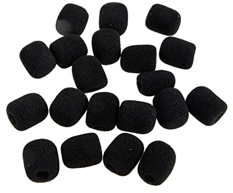 POPETPOP 20 piezas Cubiertas de Esponja para Micrófono de Filtro Antiviento para Micrófonos Lavalier Accesorios Profesionales de Protección Reducción de Ruido y Sustitución Práctica