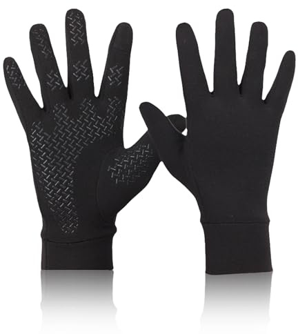 pclapora Gants Tactiles Antidérapants Coupe-Vent pour Cyclisme, Gants Hiver Homme&Femme, Chauds et Antidérapants en Silicone pour Homme et Femme, pour Vélo, Course, Randonnée, Conduite