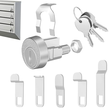 Zinc Alloy Mailbox Lock - Filing Cabinet Replacement with 3 Keys | Heavy Duty Home Security Lock for Entryway, Porch, Backyard, Patio, Balcony, Walkway, Poolside, Deck and Household Supplies