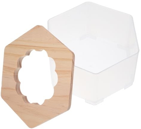 MUELODSIC Bain Sable pour Hamster Grand Modèle avec Couvercle Bois Transparent Bac Salle de Bain Deux pour Gerbilles et Chinchillas Accessoire Facile à Nettoyer pour Maintenir la Propreté