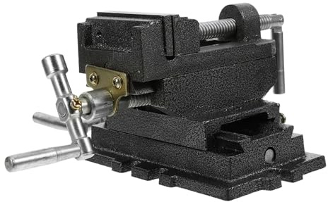 SHINEOFI Étau de Perceuse à Colonne Robuste 3 Pouces en Acier Traité Antirouille Étau de Serrage d'Établi Multifonction pour Travaux Manuels et Usinage Précis
