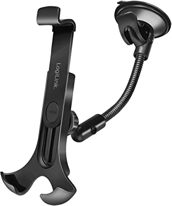 LOGILINK aa0102 Smartphone Universale Supporto da Auto per Parabrezza con Ventosa Resistente e 360 Gradi Girevole Nero