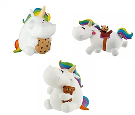 Pummeleinhorn Figuren 3er Set (Geburtstags Pummel, Pummel mit Teddy, Pummel Galopp)