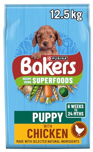 BAKERS Superfoods Puppy (6 weeks to 24 months) Dry Dog Food Chicken with Vegetables 12.5kg Pack