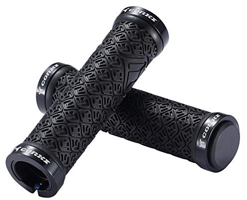 Corki Mountain Bike Grips,Double Lock on Locking Bicycle Handlebar Grips for MTB,Downhill