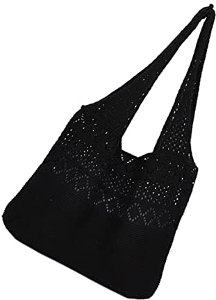 VALICLUD Basttasche Schwarz Frau Stroh Schulter Strandtasche Strandtaschen für Sommer Strandtaschen Tasche Sommer Strand Design Tragetasche