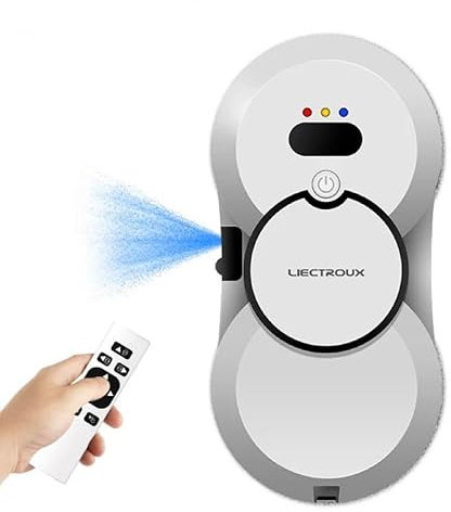 LIECTROUX HCR-10 Robot Lavavetri Elettrici, Spruzzo di acqua ad ultrasuoni, routing AI, motore brushless serbatoio acqua 30ml (bianco)