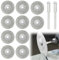 10Pcs Diamant Trennscheiben 35mm, Diamant-Trennscheiben, mini Schneidscheiben Flexscheiben mit 2 Stück Dorne Schaft, Metall Diamantscheiben für Stein, Holz, Fliesen, Glas, Kunststoff