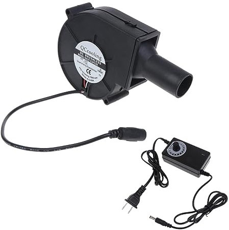BGTSF Ventilador Centrifugo, Ventilador de Barbacoa 12V 1.2A 4300RPM Ventilador de Aire Velocidad Ajustable for Barbacoa Picnic Camping Fuego Arrancador de carbón(-US-26)
