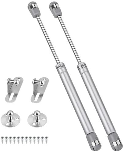 2 Piezas Amortiguadores de Gas, 100N / 10kg Pistones a Gas, Hidráulico Muebles Cocina Amortiguador Puertas Elevables, Pistones a Gas Muebles Cocina Amortiguadores Muebles Bisagras Puertas Cocina