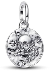 PANDORA Totenkopf Medaillon-Charm 794089C01 Charm Anhänger