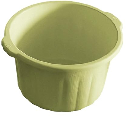 Harilla Bacinella per Pediluvio con Funzione Massaggiante Vasca per Ammollo Piedi con Bordo Arrotondato Secchio Multiuso in PP Adatta per Relax Cura Personale, Green L
