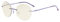 Eyekepper Randlose Gleitsichtbrille Multifokus-Lesebrille Blaulichtfilter Runde Retro-Lesebrille für Damen Herren - Lila +1.25