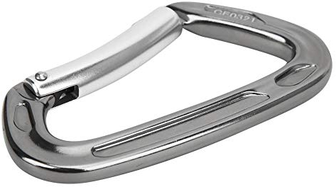Biuzi Kletterschnalle, 1Pc KN-24-7-7 Outdoor-Kletterkarabiner Schlüsselanhänger Schlüsselring Karabinerhaken Automatische Verriegelungsschnalle für Camping Bergsteigen(Grau)