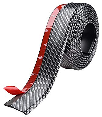 Youngine Spoiler paraurti anteriore universale in fibra di carbonio, Spoiler per paraurti anteriore per auto, camion, SUV, 2,5 m / 8,2 piedi