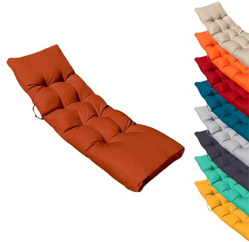 Linxor - Coussin matelassé pour Bain de Soleil, transat - 185 x 60 cm - Plusieurs Coloris