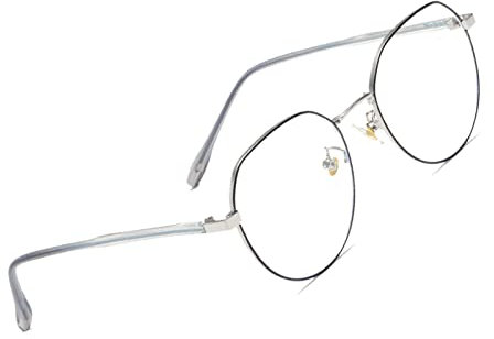Voolga Blaulichtfilter Brille für Computer Fernseher Arbeit Fake Brille Strahlenschutz Klare Linse Nerdbrille Herren Damen Unisex C4