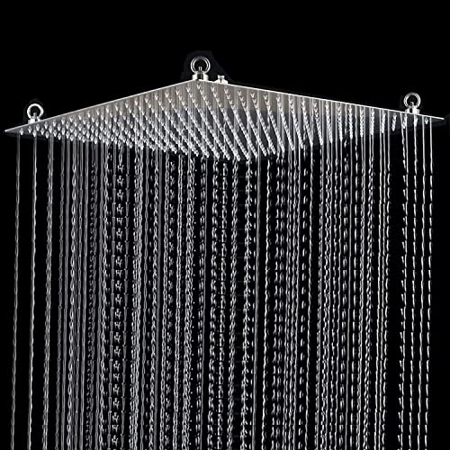 Moderne 50,8 x 50,8 cm Luxus Regendusche Einbau-Duschkopf Deckenbrause Quadrat Überkopfbrause Farbe: Chrom