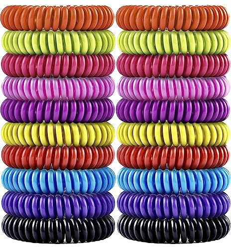 Waterproof Mosquito Repellent Bracelet, 20 Pack, Deet-Free Eva Wrist Bands, Effective Protection, Insect Mosquito Repeller Bands for Adults & Kids, Insect Repellent Protection, Resealable 20 Pack