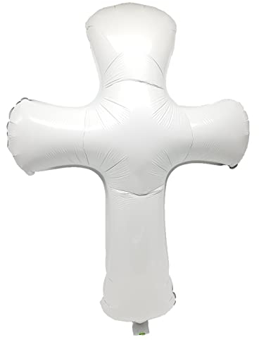 ZENZERO® - PALLONCINO per FESTA Prima Comunione - In Mylar o in lattice - per Elio o Aria - disponibili OFFERTE singole o in Set. Prodotto Selezionato: (Croce in Mylar GRIGIO 1pz)