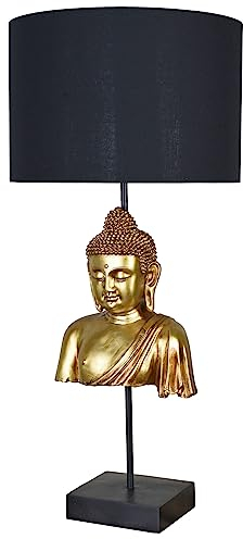 Asia Leuchte Buddha Lampe Buddhabüste Feng Shui Tischlampe (ohne Leuchtmittel) asiatisch Tischleuchte 66cm cw632 Palazzo Exklusiv