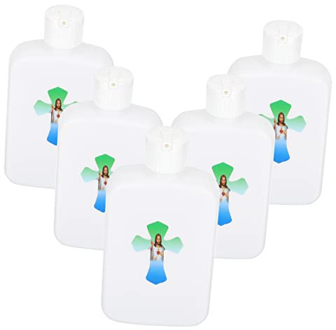 AOKWAWALIY 6 Pezzi bottiglia di acqua santa regali religiosi regalo religioso decorazioni luminose per la casa bottiglie d'acqua ricaricabili il regalo ornamento acquasantiera