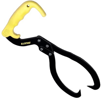 ZEUSTR Log Tongs - Firewood Grabber and Carrier for Fireplace, Heavy Duty