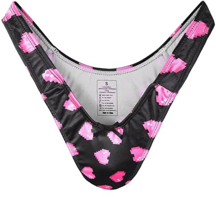 Landofgenie Perizoma Tucking Gaff Mutandine per Crossdresser Nascondere Gaff Panty Modellante Mutandine Intimo Stampato Mutande per Crossdresser Transgender Nero 4XL