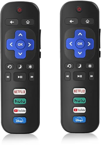 Nmaayss 2PCS Replacement Remote for Roku TV Remote, Compatible with TCL Roku/Onn Roku/Hisense Roku/Philips Roku/Sharp Roku/Westinghouse Roku/Insignia Roku TV(Not for Roku Stick, Box or Speaker)