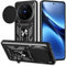 ESHUYI® Case for vivo X200 5G with Slide Camera Cover, Military Grade Shockproof Protective Cover with Rotatable Metal Ring Kickstand [Support Magnetic Car Mount], Black