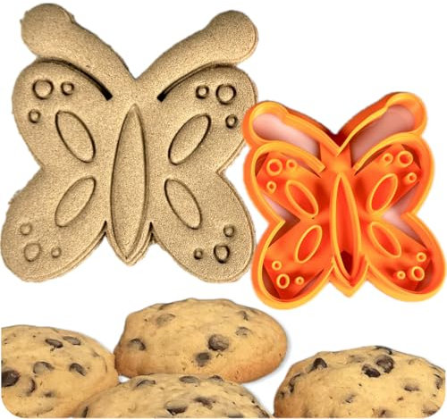 Taglia Biscotti Farfalla - Tagliabiscotti Primaverile 10,3x9,1 cm - Stampo in PLA 3D per Feste e Cucina Creativa - Handmade Instile3D