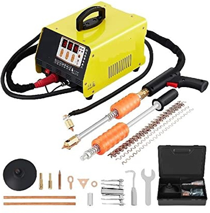 Kit de reparación de abolladuras de soldador de pernos, extractor de abolladuras de soldador por puntos de 3KW for reparación de abolladuras de carrocería automática con función de regulación de tiemp
