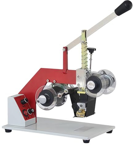 Impresora de códigos manual, herramientas de estampado en caliente, 10-60 impresiones/min, temperatura ajustable, máquina de prensado térmico, máquina codificadora de sellos de acero