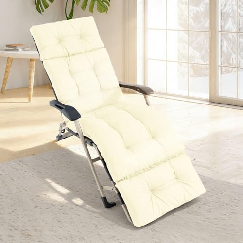 BOUFEIDA Coussin de Chaise Longue, 190x55x10cm Beige