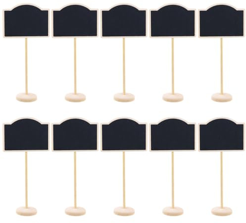 10 Piezas Etiquetas Plantas - Mini Pizarras Con Soporte De Madera, Marcadores Plantas, Pequeñas Pizarras Para Escribir, Negro Pizarra Tiza, Etiquetas Para Jardín Tarjetas Mesa Decoración Fiesta