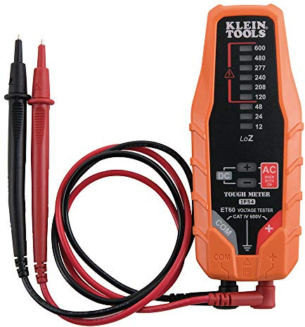 Klein Tools ET60 Voltage Tester, Tests AC / DC and Low Voltage, No Batteries Needed