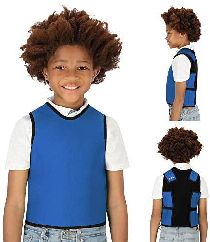 Special Supplies Sensory Compression Vest Deep Pressure Comfort (Blue, Medium)