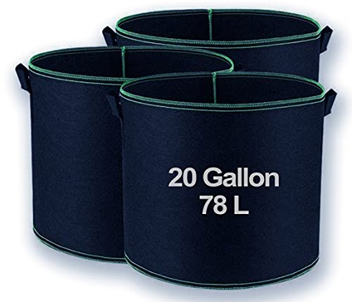 Hylong Growing Bags (3-Pack) - 78L Potato & Tomato Planter - Soft-sided Reusable Grow Bags