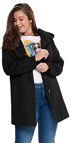 ONLY Carmakoma Damen Carsedona Light Coat Otw Mantel, Schwarz (Black Black), M EU