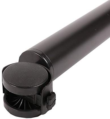 Tischbein Möbelbein Möbelfuss einzeln auf Rolle mit Bremse ø 50mm Gesamthöhe 710mm in 5 verschiedenen Farben (Schwarz)