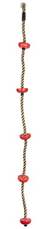 small foot 11582 Corda da arrampicata “Everest”, materiale resistente alle intemperie, con anello di sicurezza e pedane, dai 3 anni in su, circa 200 x 10 x 10 cm, naturale