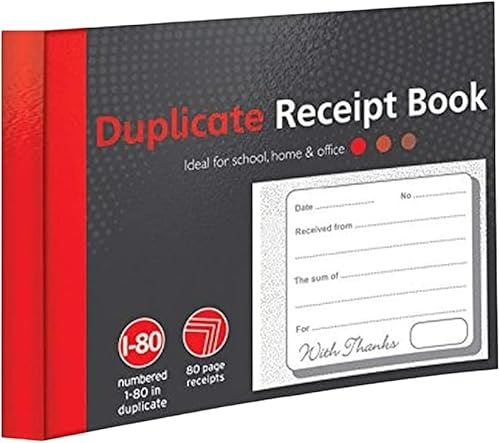 Easy Duplicate Receip Book - 1-80 Pages