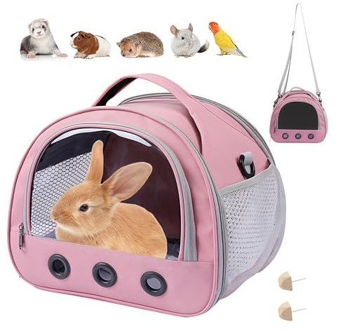 Bolsa pequeña para mascotas, transportín para animales pequeños, transportín para gatos con correa para el hombro, bolsa para cobayas, transportín plegable, transportín para pájaros, gatitos y