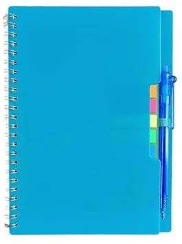 SHUIXIAYUE Cuaderno borrable ecológico, papel de piedra mineral, reutilizable, bloc de notas impermeable y cuaderno conectado digitalmente para el hogar (azul)