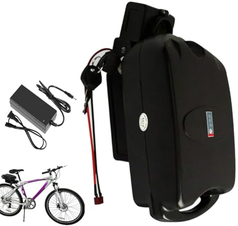 JHKJ Batteria al Litio per Bici elettrica da 36 V, 24 V, 48 V, 10 Ah, 13 Ah, 15 Ah, 18 Ah, a Forma di Rana, per Motore da Mountain Bike con caricabatteria,24v 15ah